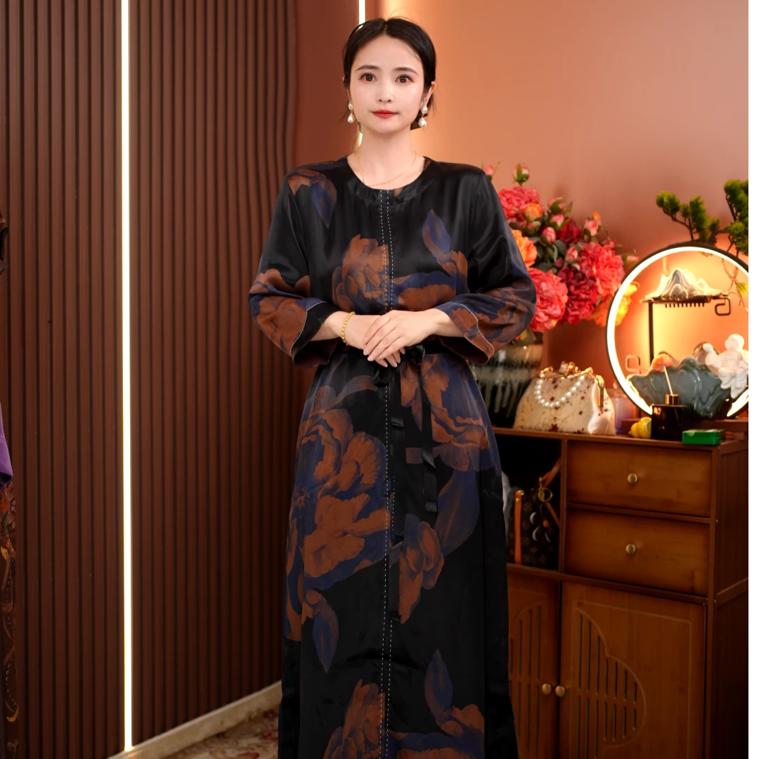 （落花）2025年新款春夏秋显瘦气质连衣裙高贵