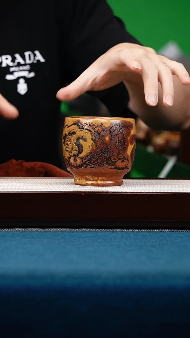 茶壶紫砂龙骨金砂主人杯彩绘