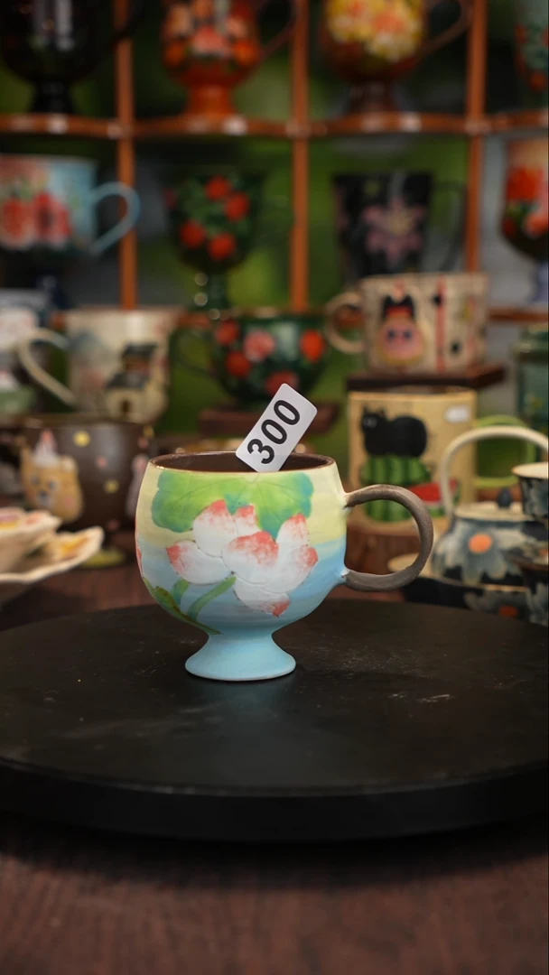 五彩手绘瓷陶紫砂杯
