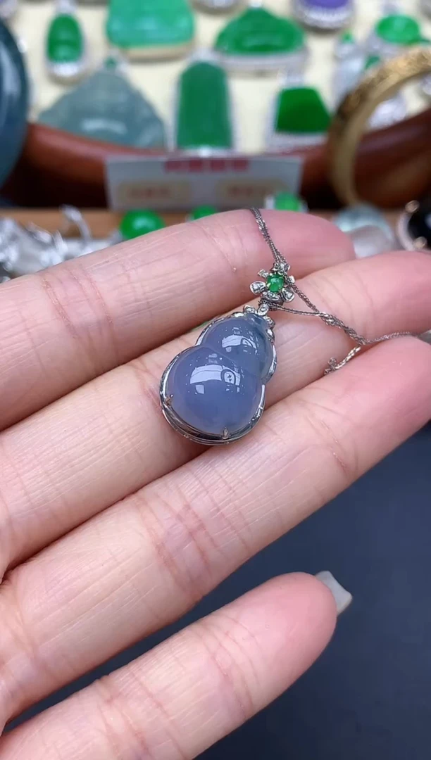 颈饰18K金镶嵌翡翠古*379-中国好珍宝