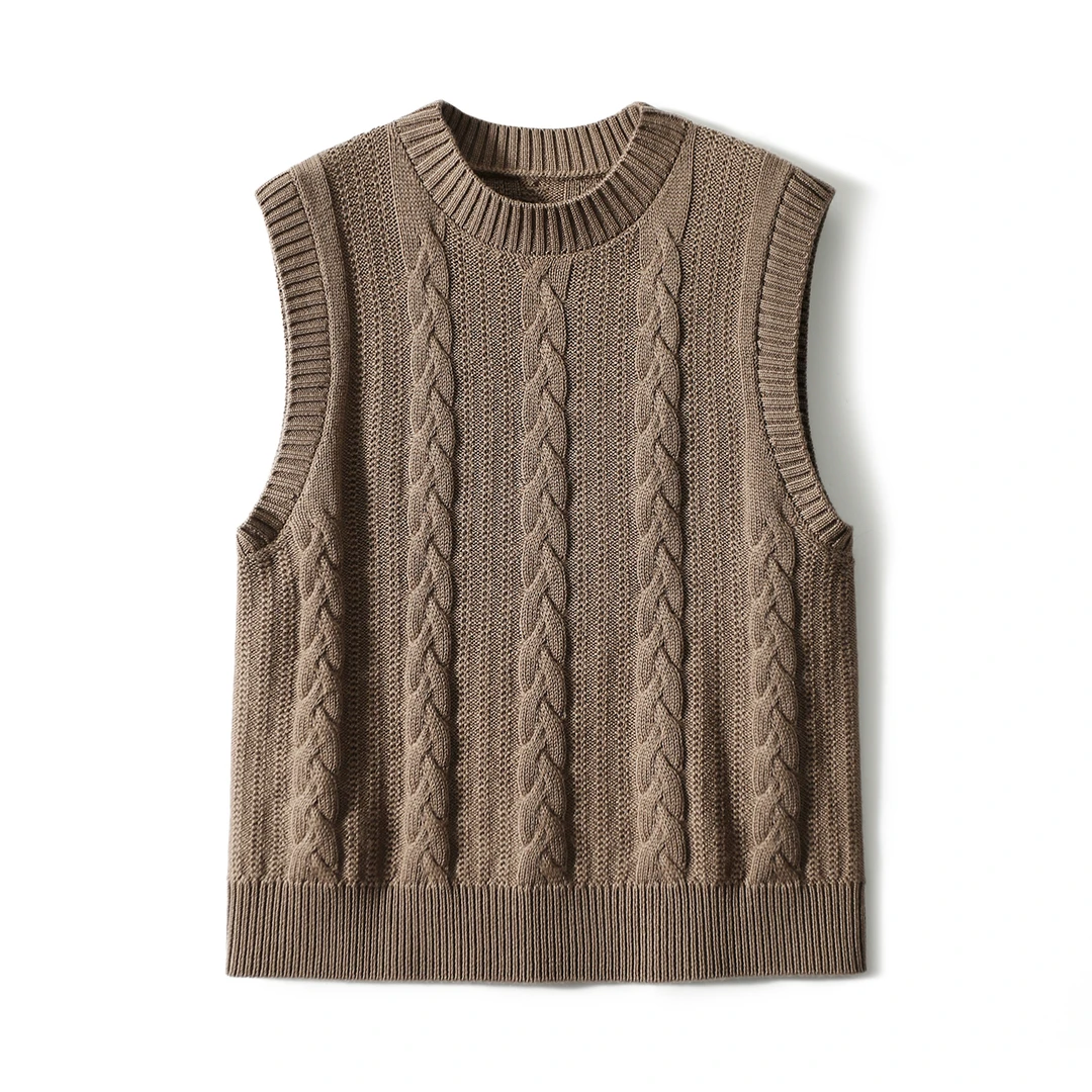 SEPT CHIC W新款小烟管领羊毛背心简约针织马甲女S81891ZZQAG