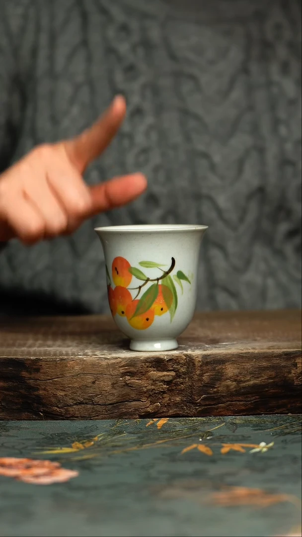 【闪购商品】杯釉下彩手工手绘同款陶器