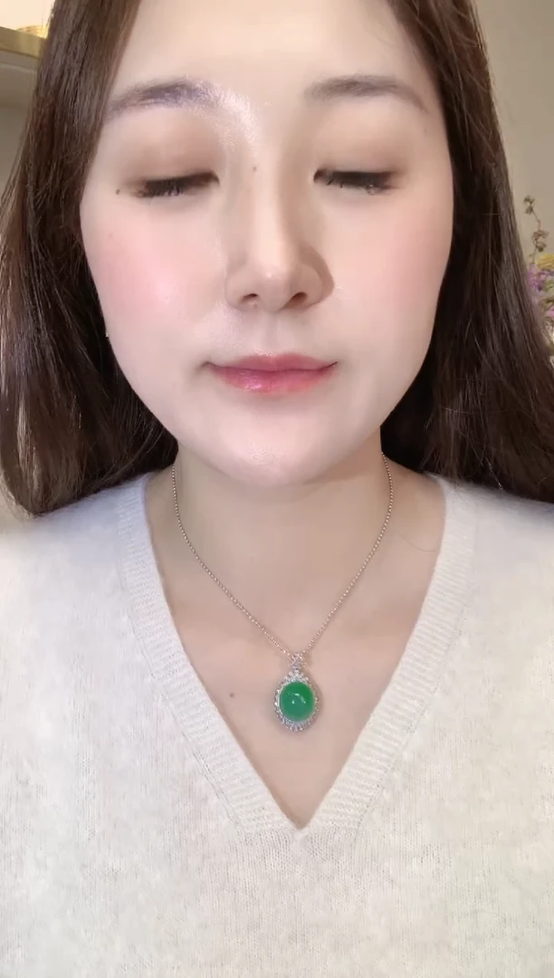 吊坠(不含链)18K金镶嵌翡翠g59