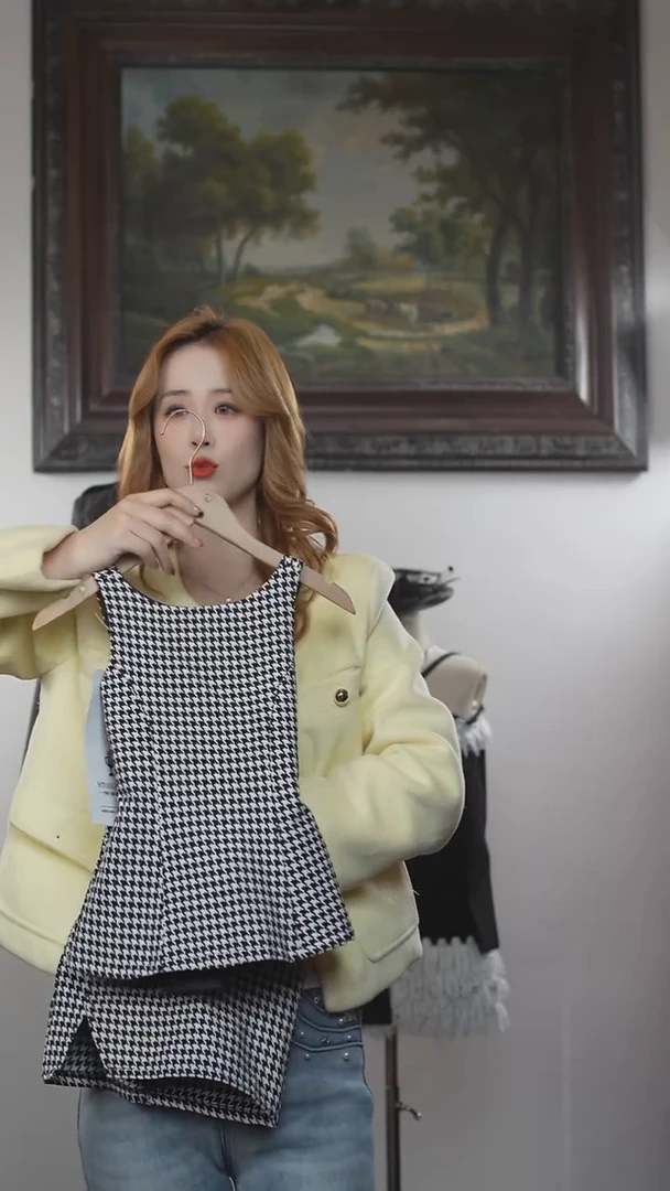 120码千鸟格套装艺桐轩儿童潮服