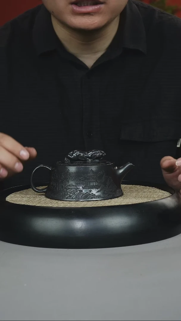 茶壶紫砂石黄 虎纽柱础