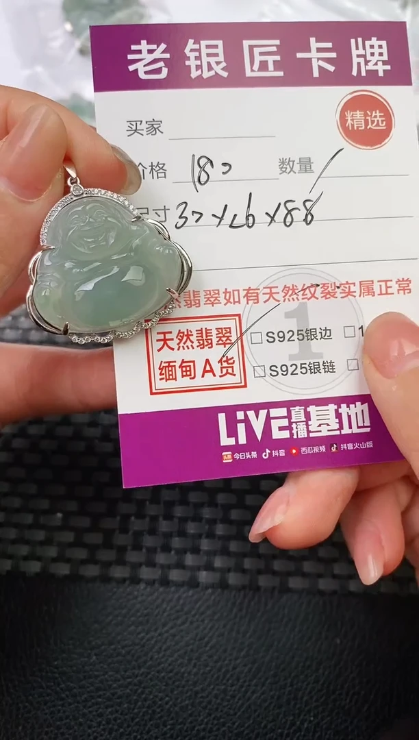翡翠银S925镶嵌颈饰·