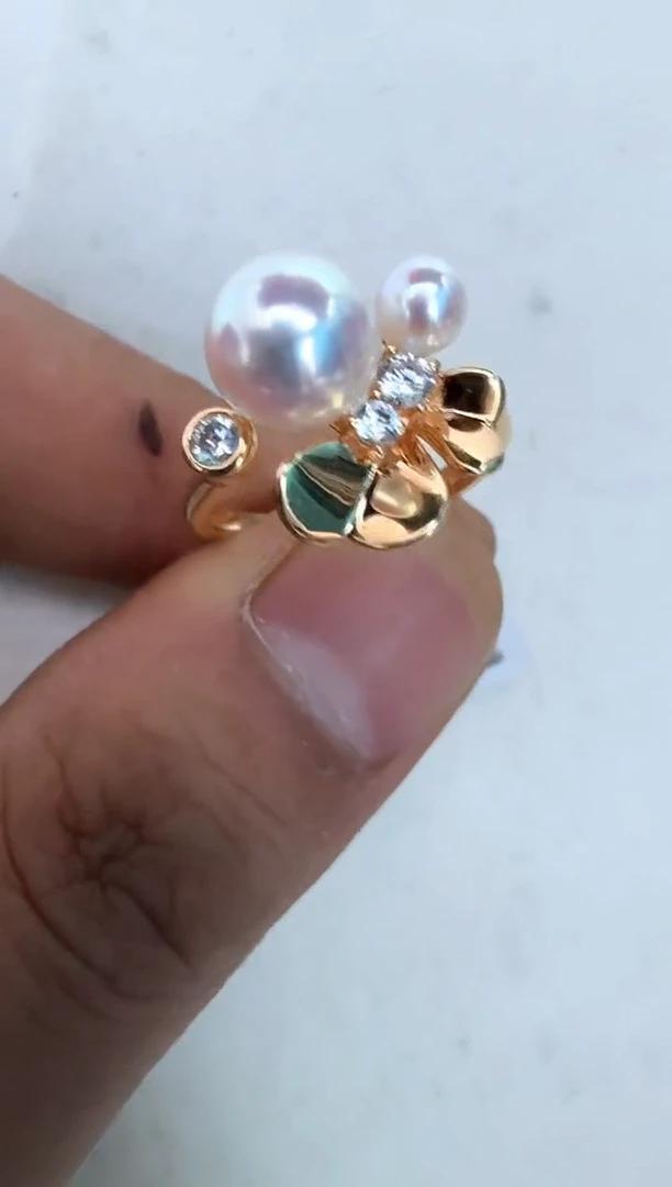 【闪购商品】海水珍珠戒指银S925镶嵌戒指