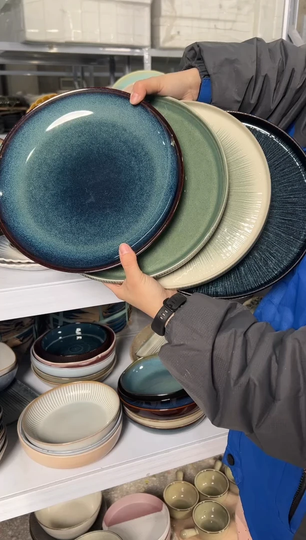 陶瓷外贸尾货瑕疵满20包邮X4 大盘组合