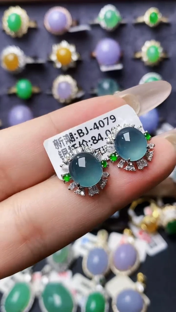 银S925镶嵌戒指翡翠2161