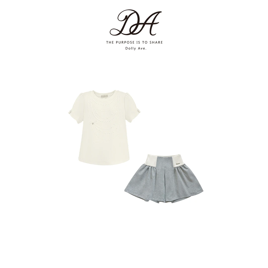 【现货】Dolly Ave 「少女系列」巴洛克少女休闲双面精棉上衣裙裤套装