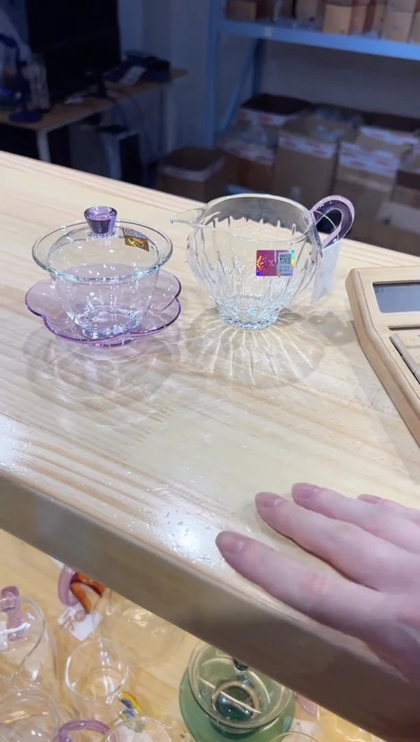 禾器-咏荷盖碗-浅紫+倾川茶海浅紫