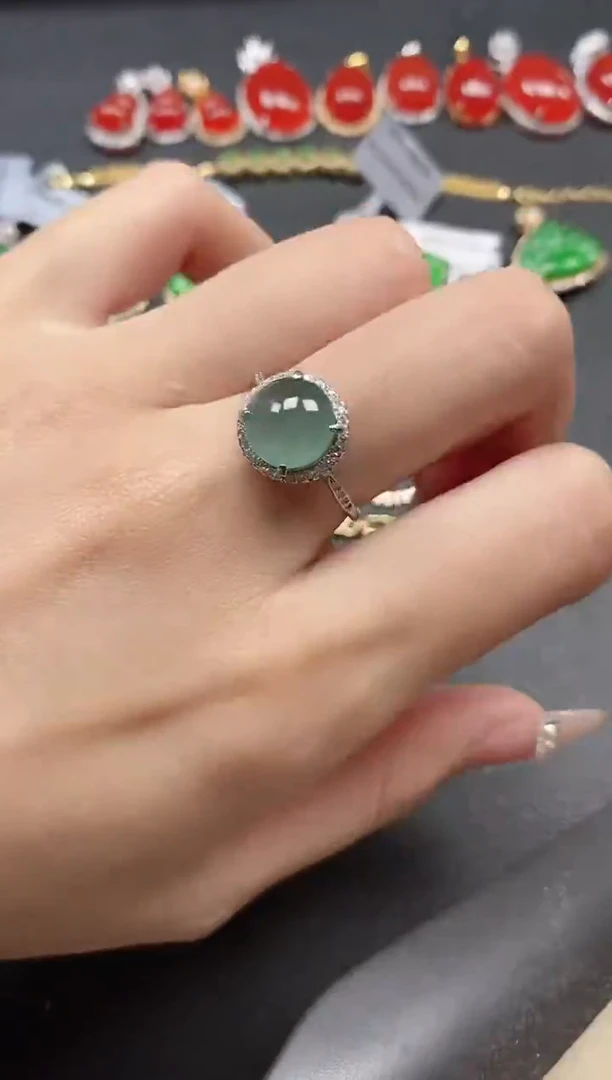 银S925镶嵌戒指翡翠51151