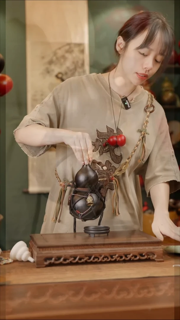 99号精品天然大漆酒葫芦一物一拍~