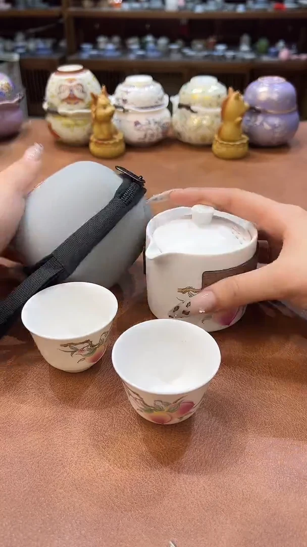 真的很便宜会开片的旅行茶具