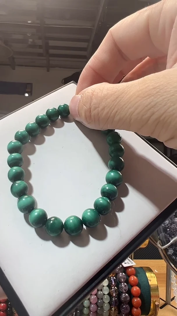 未镶嵌孔雀石手链优6200 约7mm