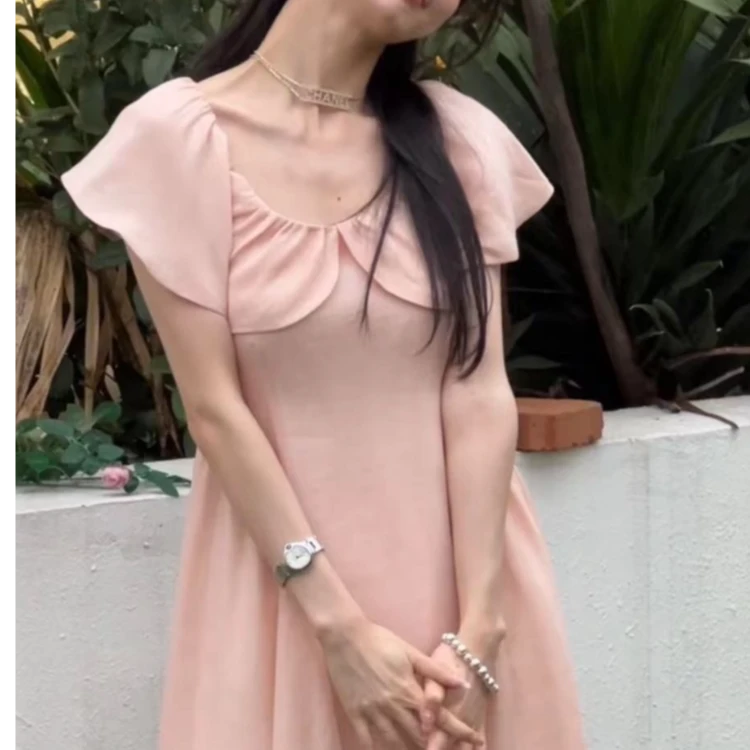 连衣裙显瘦气质时尚夏季法式小众泡泡袖温柔