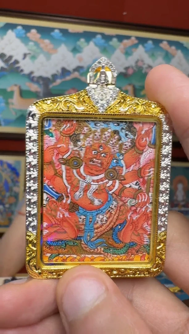 吊坠马头明王-热贡元旦唐卡画院 娜娜