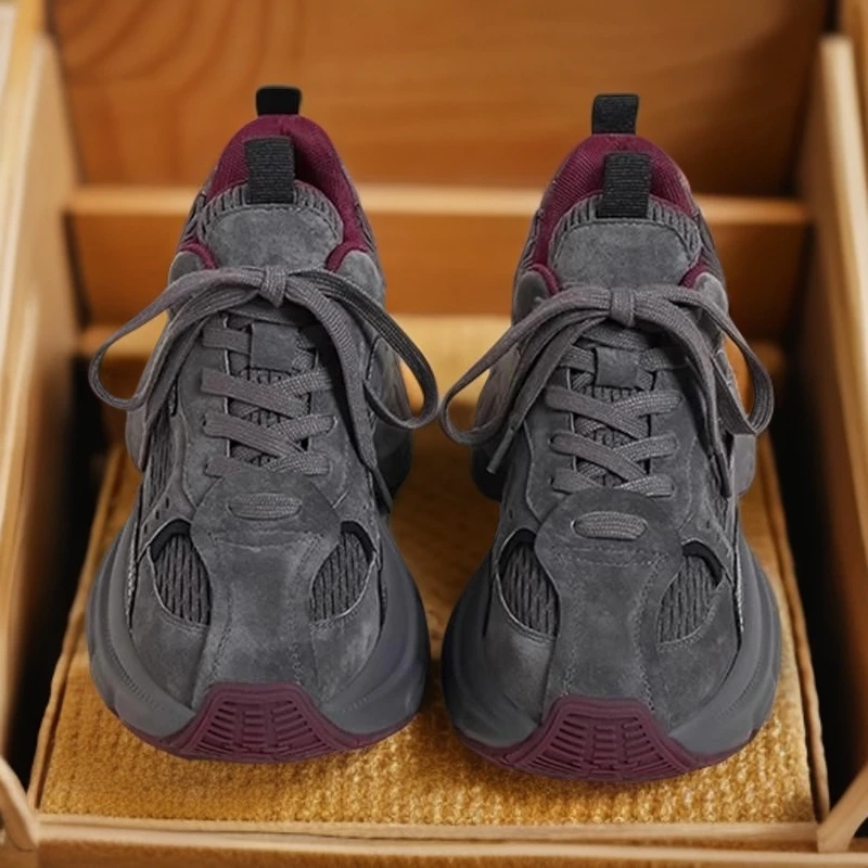 心芘潮流韩版女士鞋子2025老爹鞋时尚休闲网红软底百搭运动鞋子潮