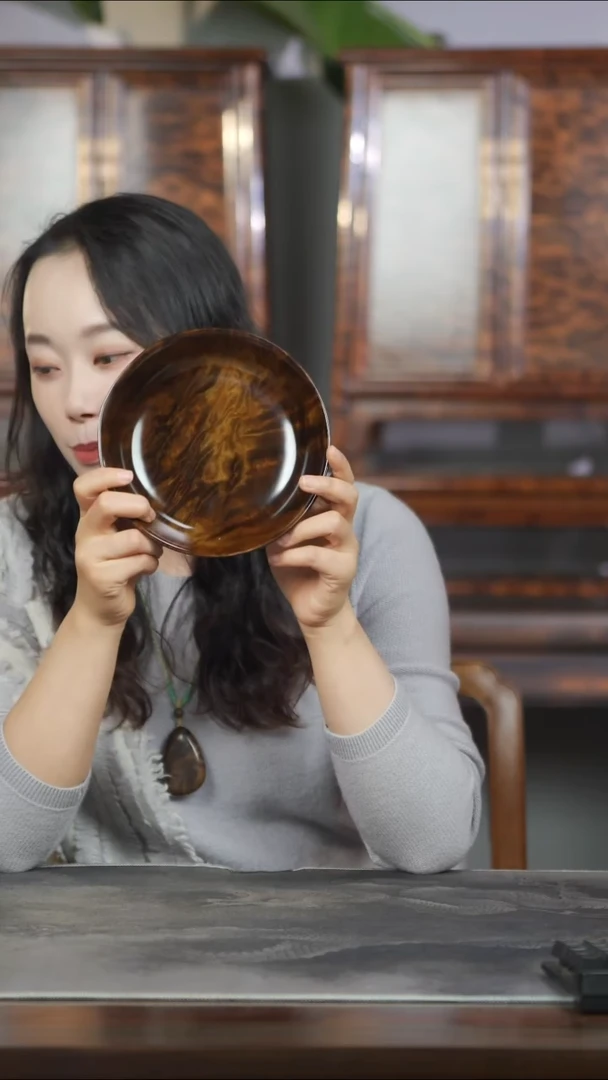 金丝楠满花精工坚果盘大漆款530