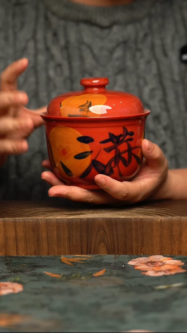 杯釉下彩手工手绘同款陶器