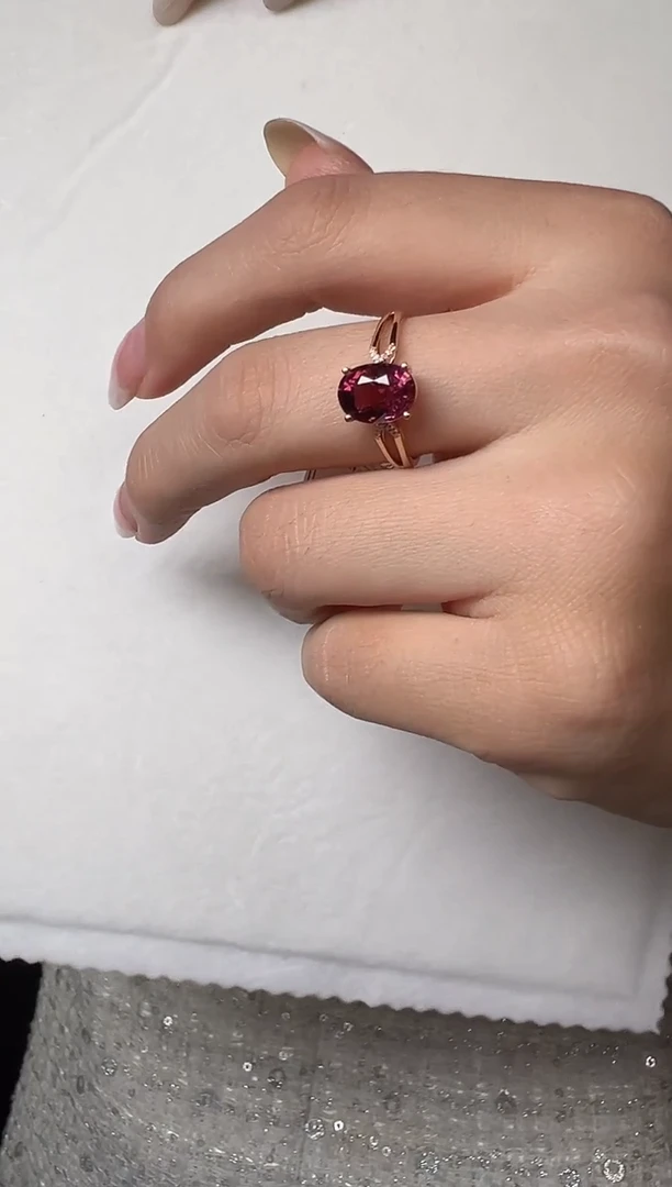 18K金镶嵌戒指碧玺6【主石2.05ct】