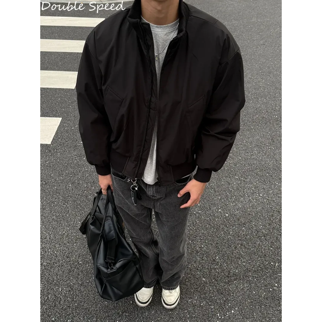 Double Speed90白鸭绒羽绒服男女飞行员外套冬季美式工装夹克