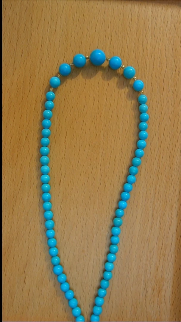 18K金镶嵌绿松石项链发货一件