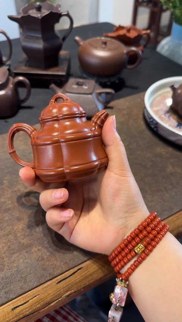 茶壶紫砂海棠竹鼎