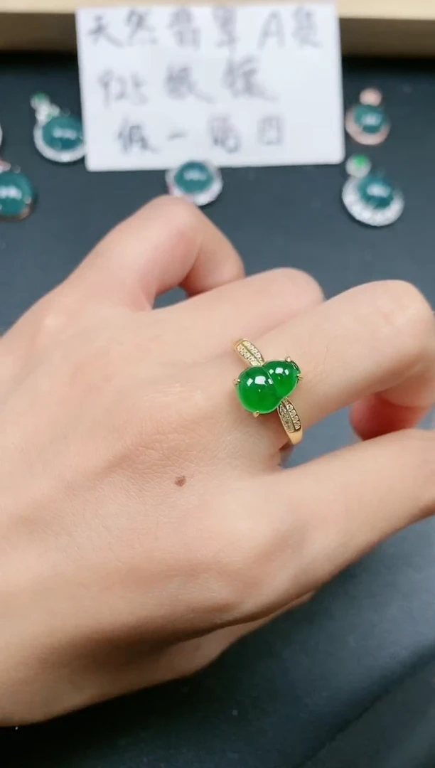 翡翠戒指银S925镶嵌11111111111