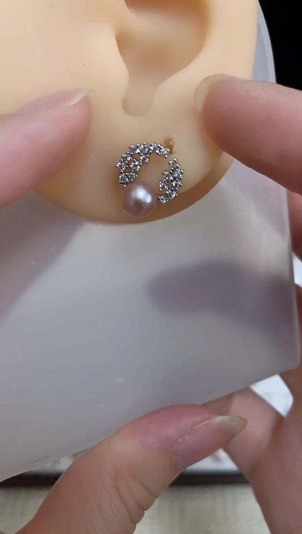 合金耳饰淡水珍珠18