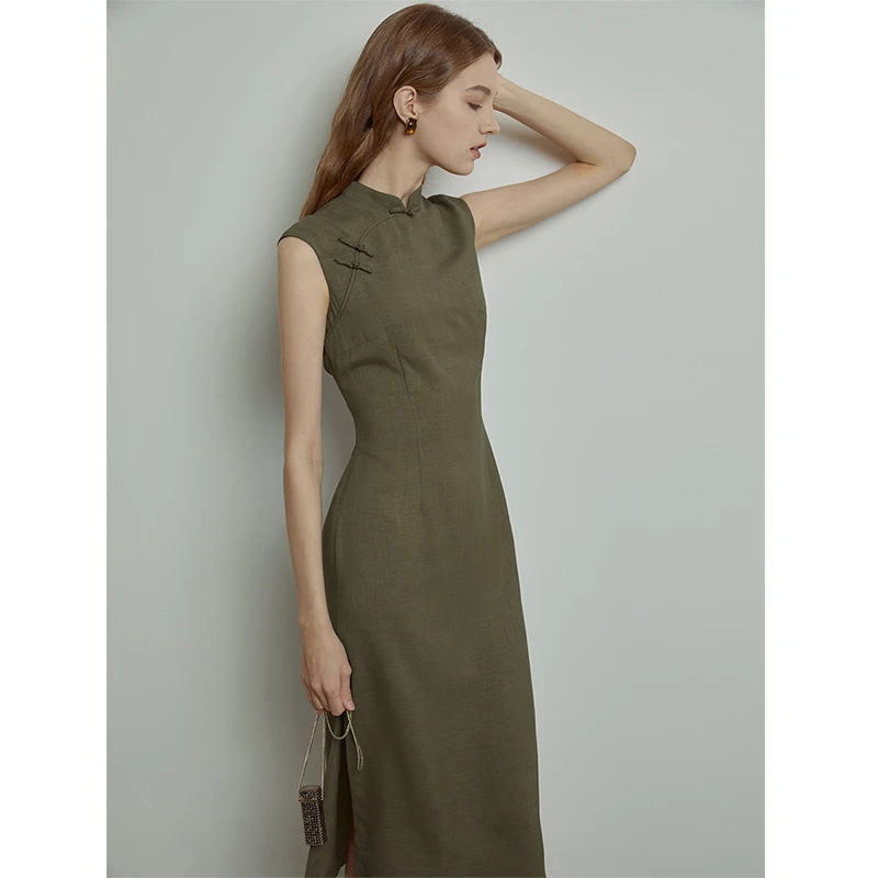 断码折扣| 江南雨巷 新中式国风小立领气质旗袍MSBHQ0175