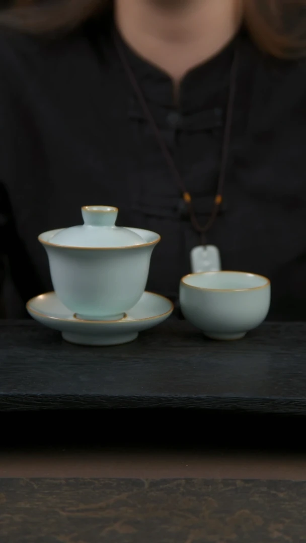 【闪购商品】杯望月盖碗1+温文杯1组合福利