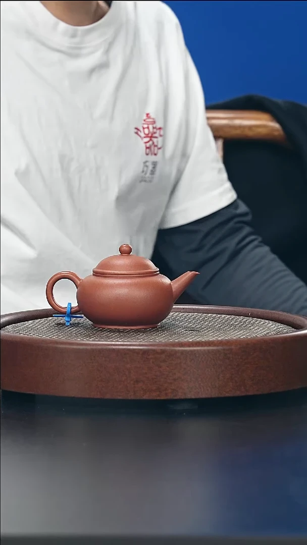 茶壶紫砂水平-老红泥-全手工微微瑕