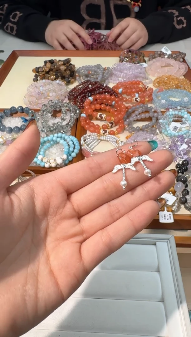 【闪购商品】水晶手链银S925镶嵌A015阿鲁沙爱心魔法棒