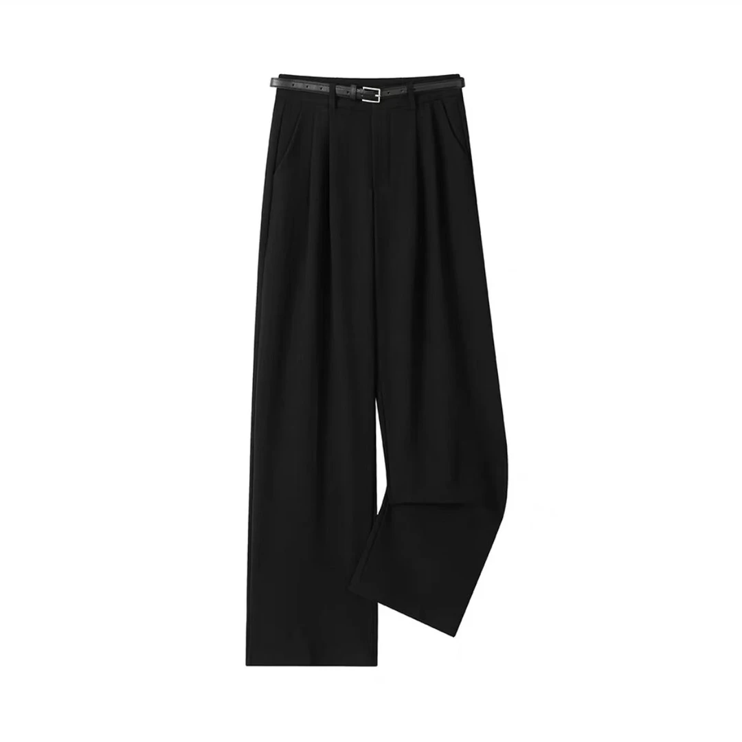 二哥二嫂 0921春夏百搭时尚宽松显瘦高腰西装直筒裤