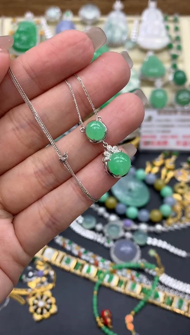 【闪购商品】翡翠颈饰18K金镶嵌317-中国好珍宝