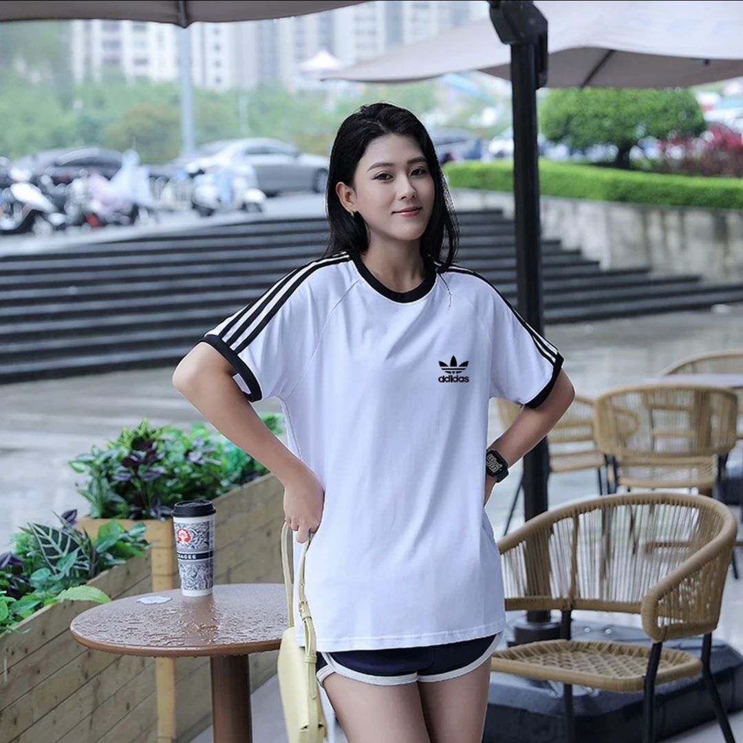 【源源专属】男女同款透气情侣款棉夏季短袖t恤宽松显瘦