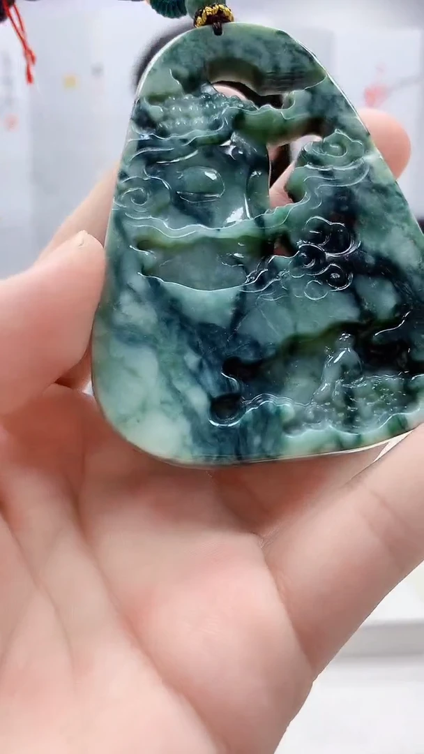 未镶嵌定制翡翠4812bb-毛货挂件37