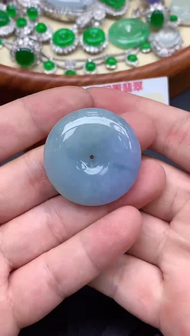 颈饰18K金镶嵌翡翠128-中国好珍宝