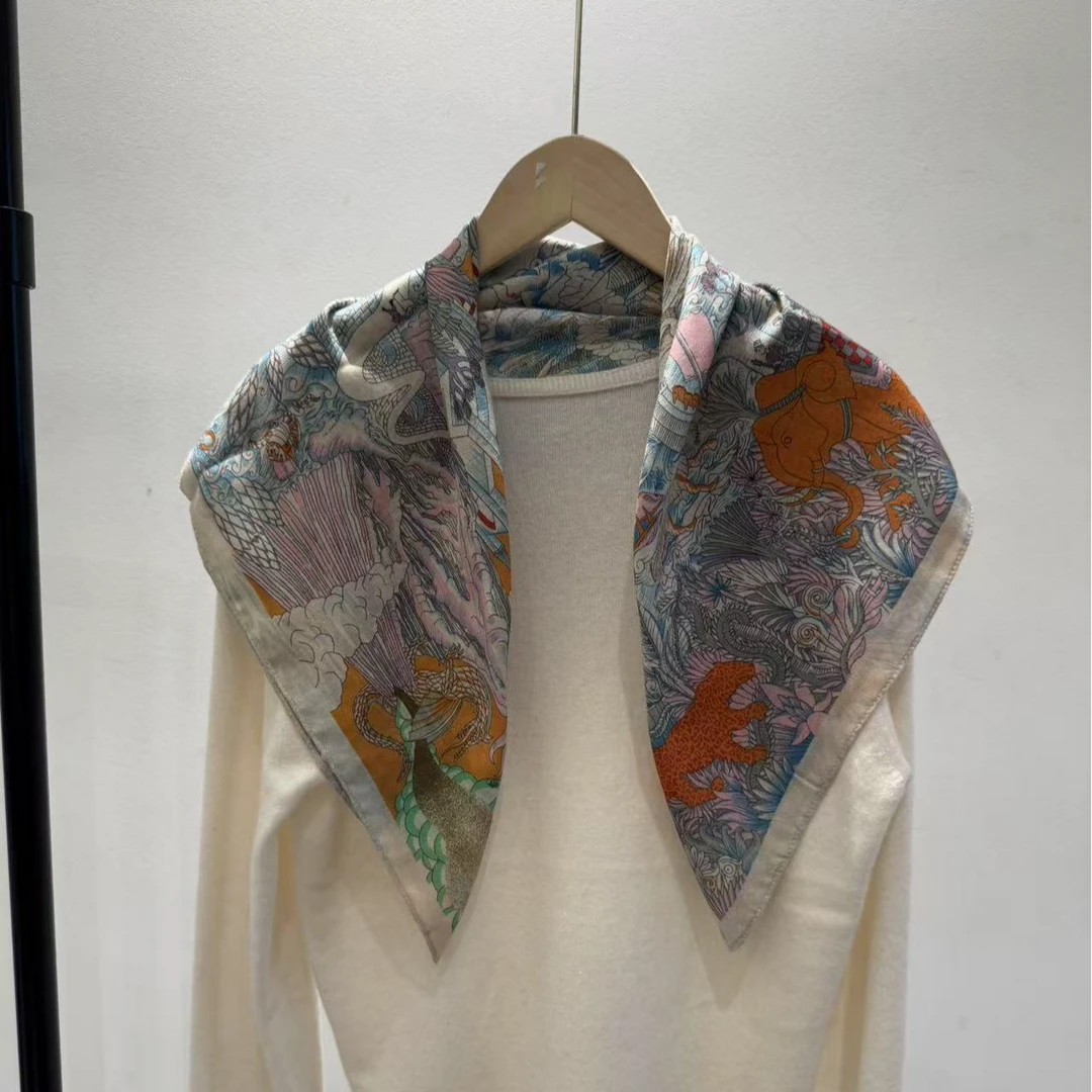 （丛林舞会）新款方巾65*65左右围巾