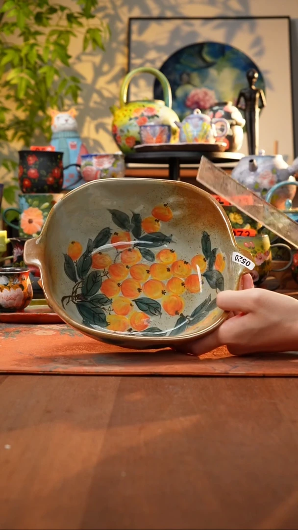 瓷片景德镇手工手绘520