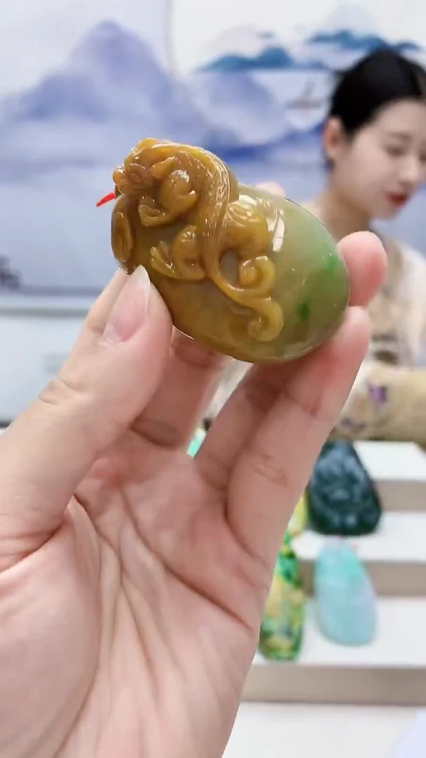 未镶嵌定制翡翠4812lr-毛货挂件84