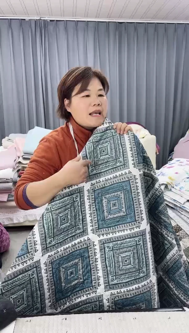 棉绿色菱形格2.3*2.5水洗棉