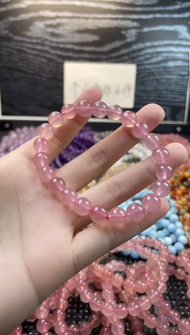 未镶嵌手串水晶8mm草莓晶