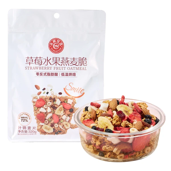 永辉优选草莓水果燕麦脆 320g