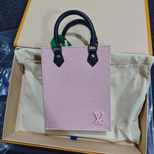 99新 LouisVuitton/路易威登 芭蕾粉水波纹迷你琴谱托特包