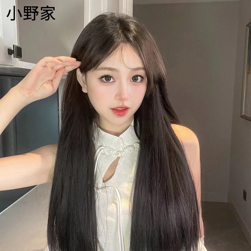 【蕾丝递针+原生辫发】小野家假发女长直发气质轻薄隐形全真发头套