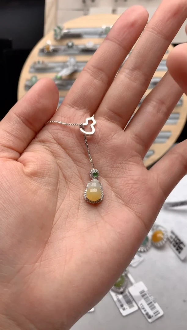 【闪购商品】翡翠项链银S925镶嵌3号