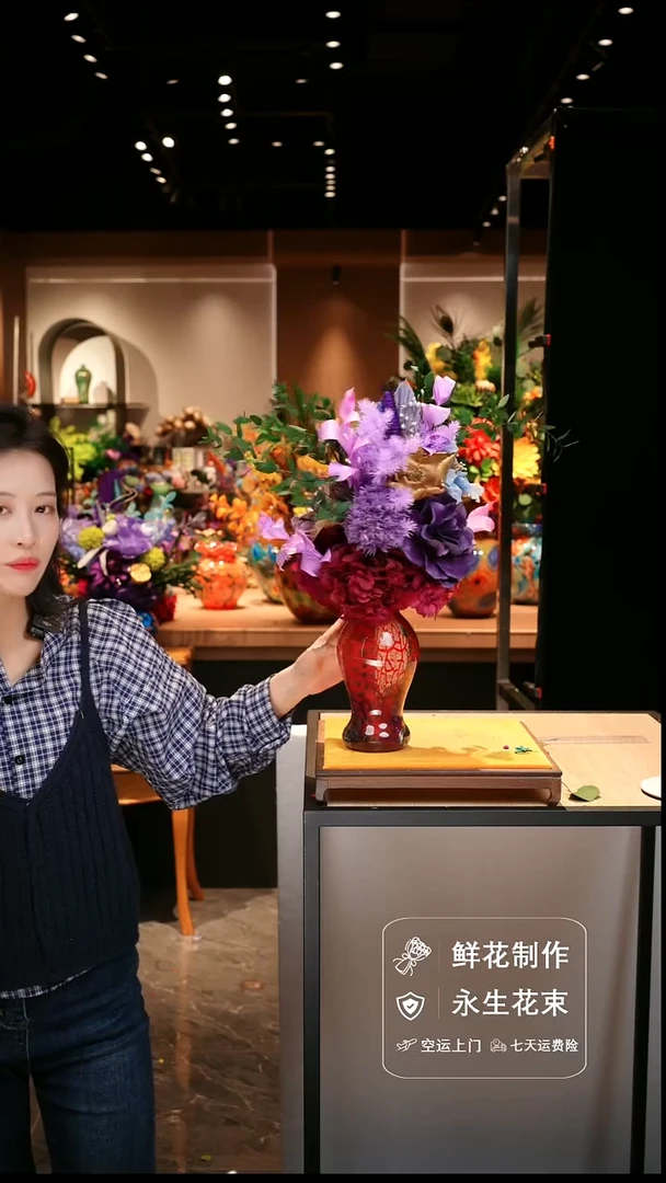 手工艺品琉璃手工花器花束空运包邮送货上门-以图片为准
