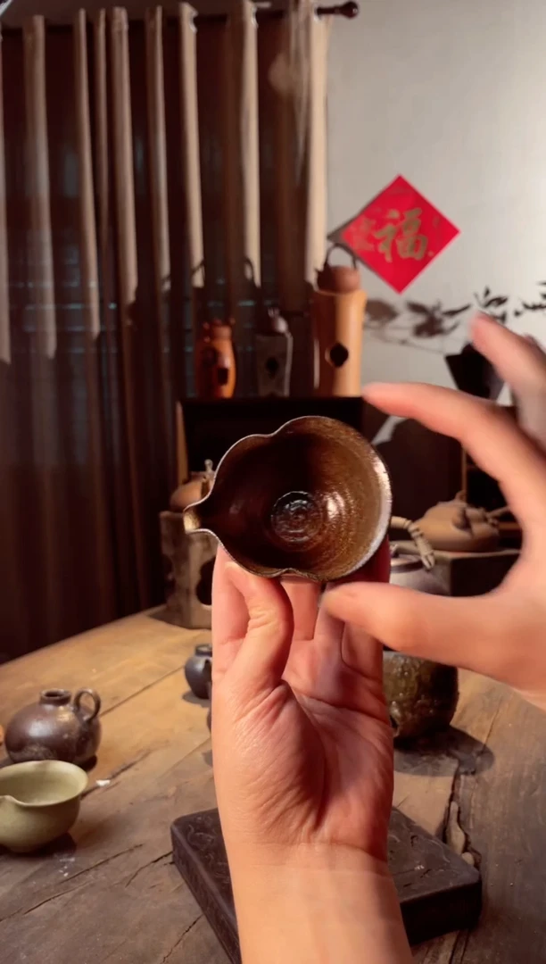 【闪购商品】壶草木灰粉影葫芦公道杯60cc深绿
